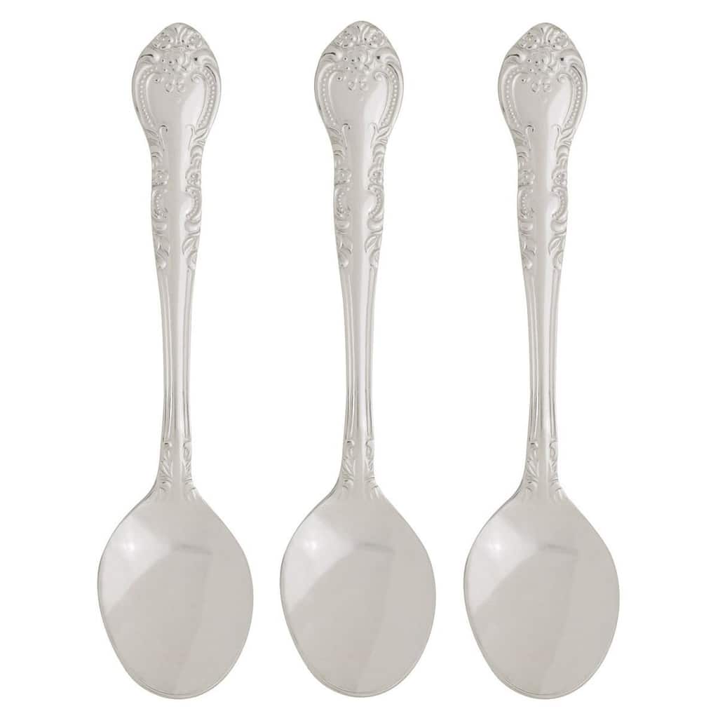 HIC 4.5" Traditional Stainless Steel Demi Spoon - Stirring Coffee Espresso Demitasse