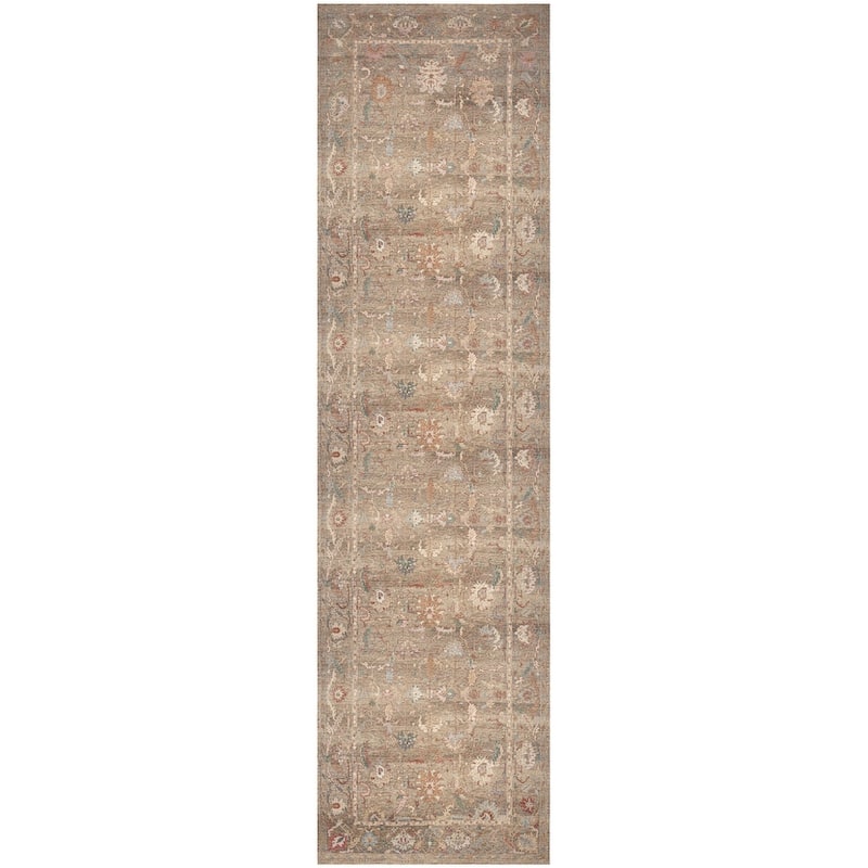 Nourison Vintage Washables Indoor only Persian Area Rug - 2'2" x 8' - Taupe/Multicolor