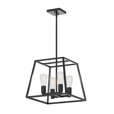 Artika Carter Square Chandelier, Black
