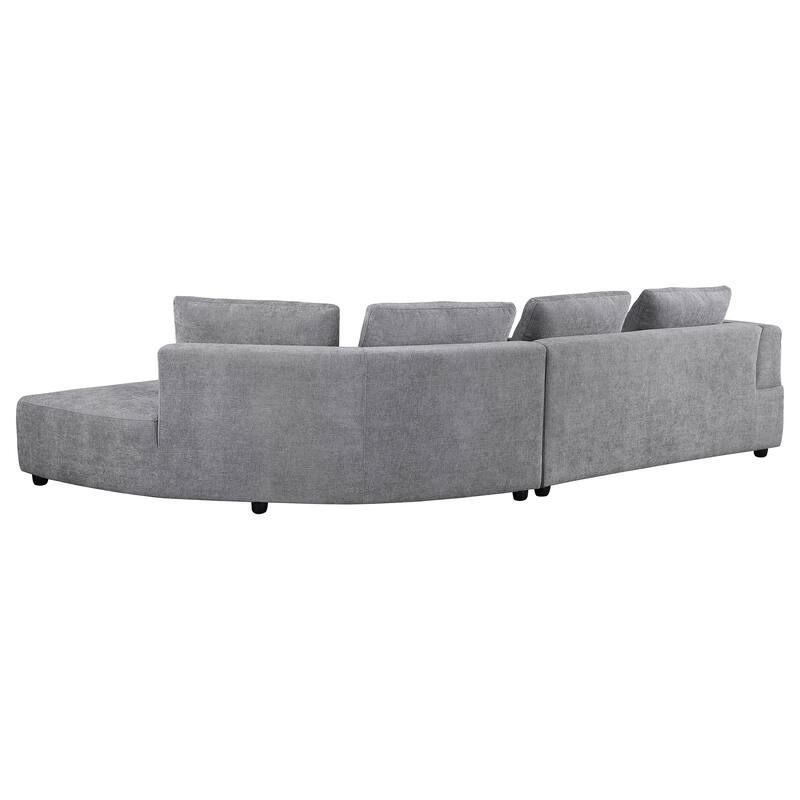 Lincoln Grey Upholstered Sectional Sofa