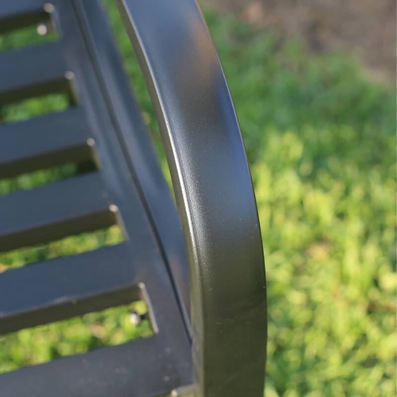 Outdoor Cast Iron Park Decorative Bench - 34.25" H x 50" W x 23.62" D