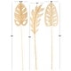 preview thumbnail 4 of 2, Light Brown Bamboo Wood Handmade Tall Woven Palm Leaf Leaf Home Decor Natural Foliage with Varying Shapes (Set of 3)
