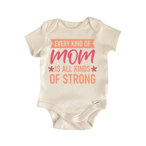 slide 2 of 6, Every Kind of Mom Mother's Day - Baby Boy Girl Clothes Infant Bodysuit Funny Cute Blue - 0-3M