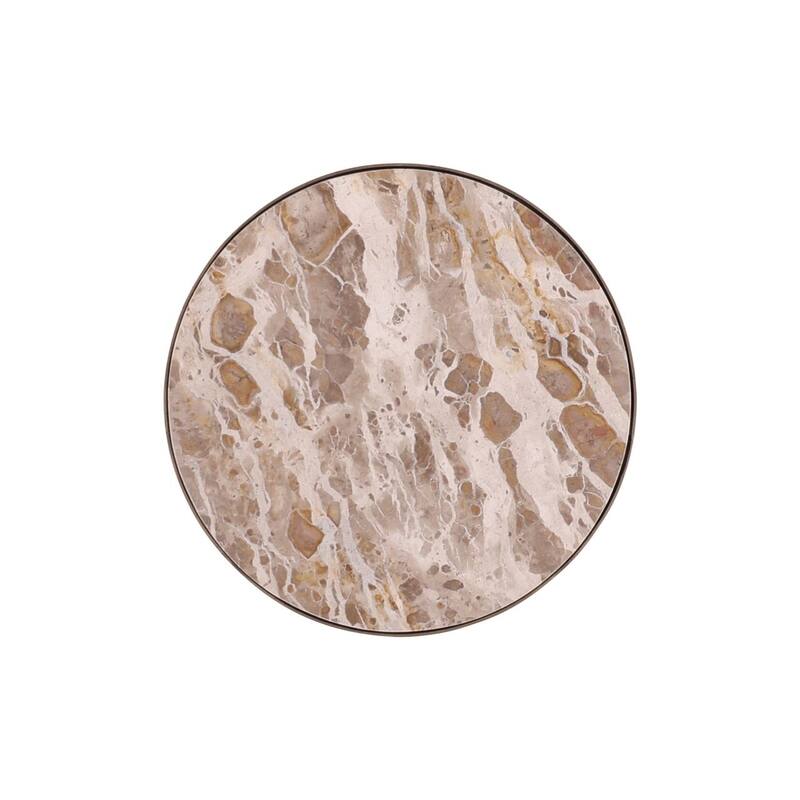 Furniture Classics Shirley Gold Iron Marble Traditional End Table