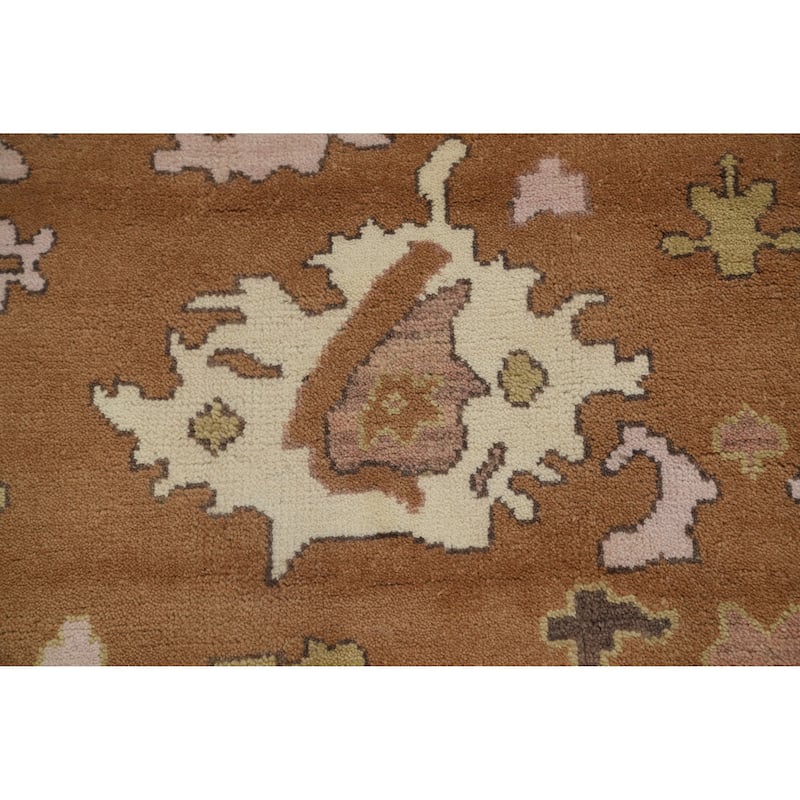 All-Over Wool Floral Oushak Indian Area Rug 9x12 - 11' 11'' X 9' 2''