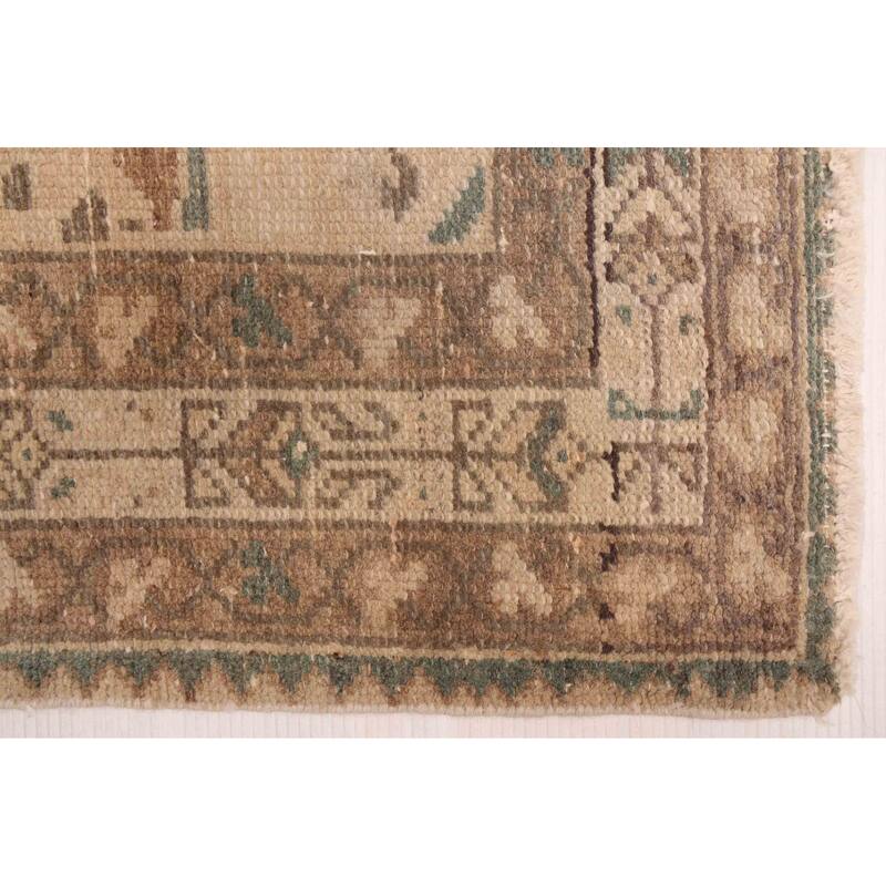 ECARPETGALLERY Hand-knotted Antalya Vintage Taupe Wool Rug - 3'2 x 5'2