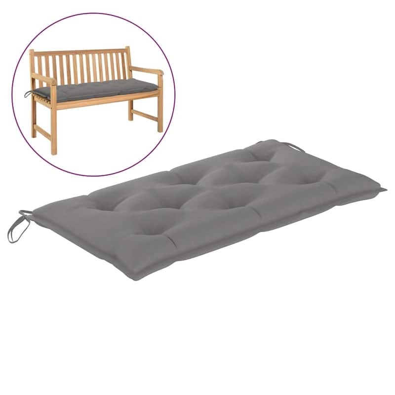 vidaXL Bench Cushion Water Repellent Outdoor Garden Seat Cushion Oxford Fabric - Grey