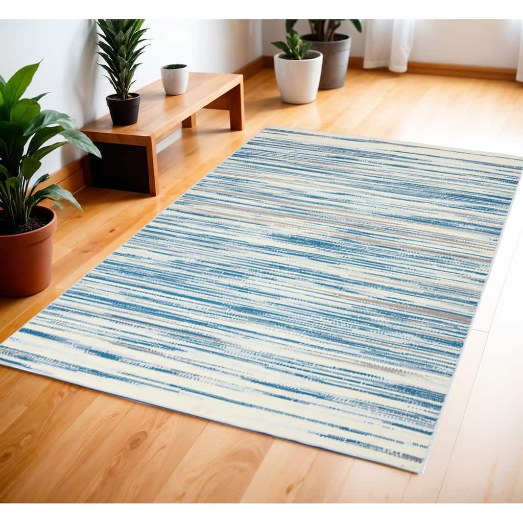 Fekor Power Loomed Traditional Modern Stain Resistant Area Rug By HomeRoots - 72' X '48' X '0.5