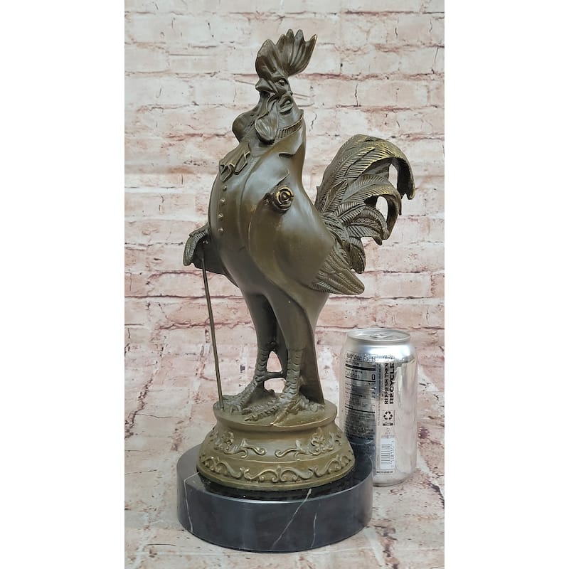Dapper Rooster Gentleman Bronze Statue – Victorian Style