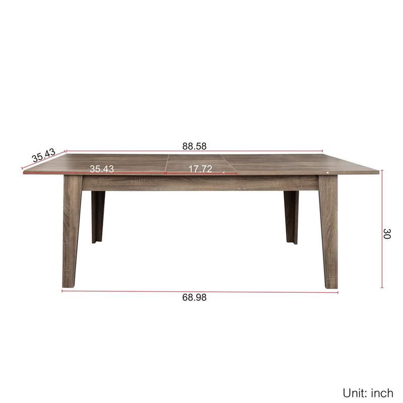 Wood Extendable Dining Table with Legs for Dining Room