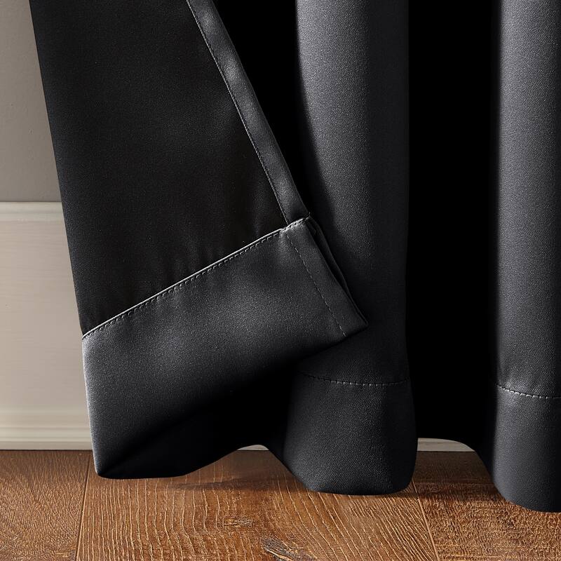 Sun Zero Oslo Home Theater 100% Blackout Rod Pocket Curtain Panel, Single Panel
