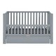 preview thumbnail 5 of 16, Toddler Bed Crib with Safety Guardrail and Drawers and 3 Height Options for Boys Girls, Wooden Slat Support Easy Assembly, Gray