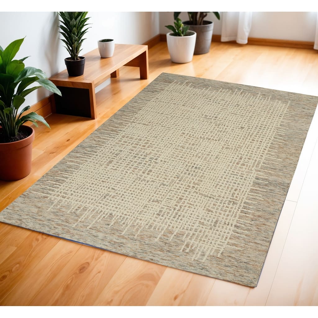 Faqu Power Loomed Abstract Modern Soft Area Rug By HomeRoots - 69' X '45' X '0.5