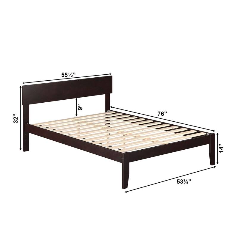 Boston Full Platform Bed in Espresso