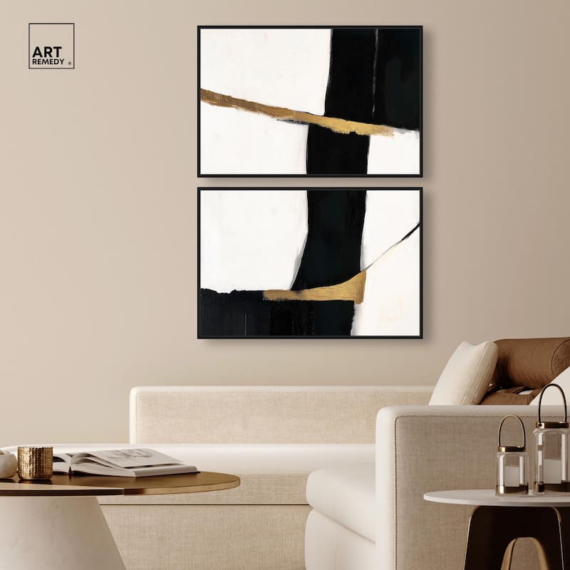 Weight of Black II Canvas Set of 2 by Art Remedy