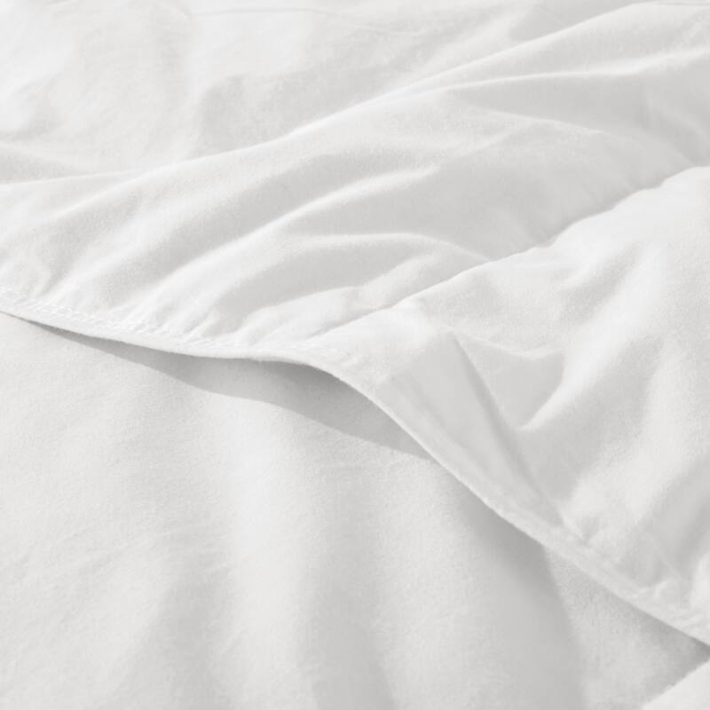 Lightweight & All-Season White Goose Feather Down Comforter Duvet.