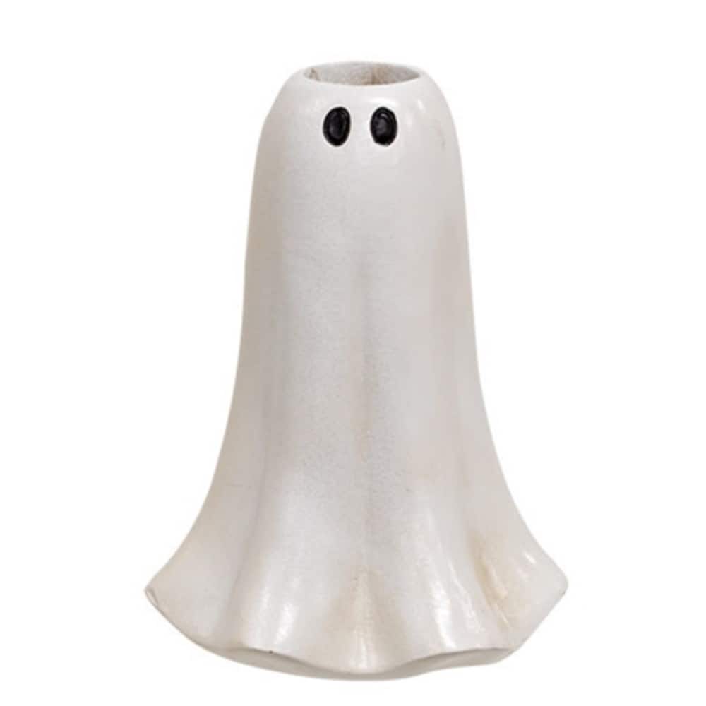 5 Inch Resin Ghost Taper Holder, Halloween Candle Stand - 5” x 3.75”