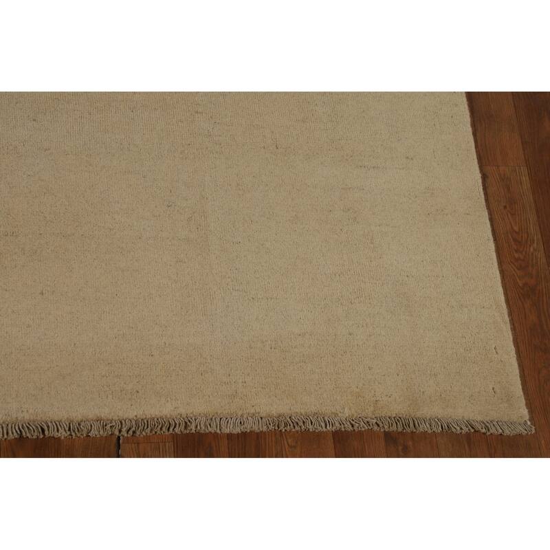 Solid Modern Gabbeh Oriental Area Rug Handmade Wool Carpet - 6'8" x 9'5"