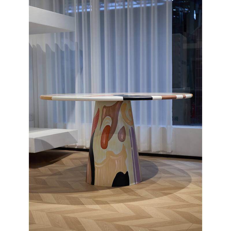 Hand-painted Artistic 47'' Round Dining Table