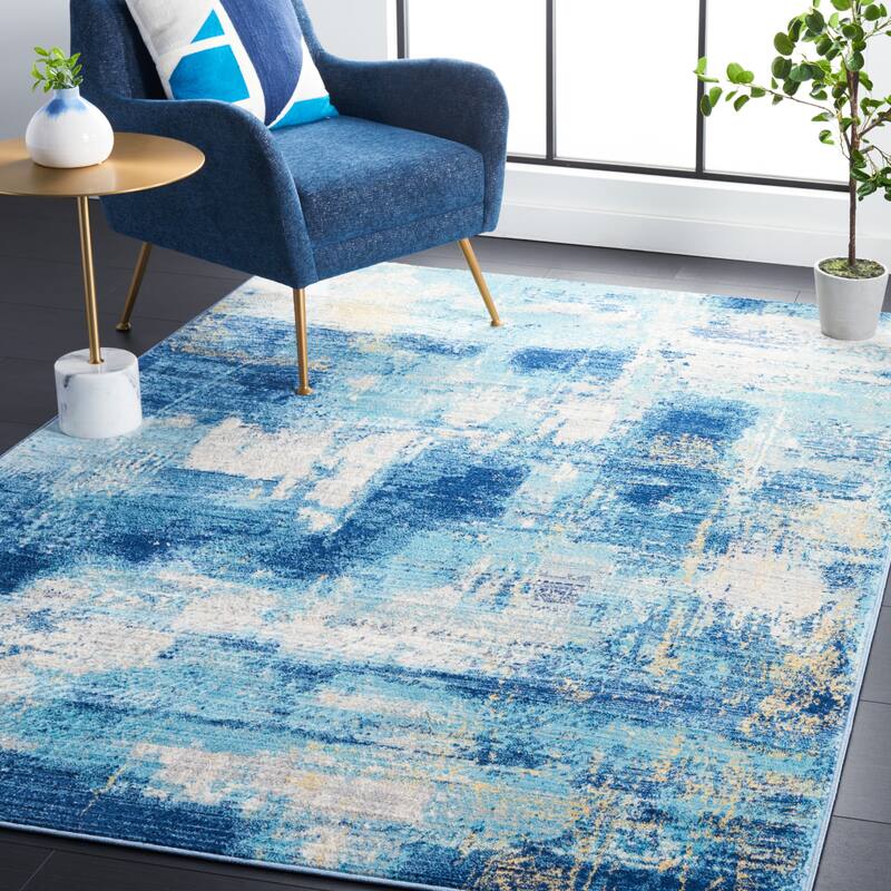 SAFAVIEH Jasper Janna Modern & Contemporary Rug - 9' x 12' - Navy/Ivory