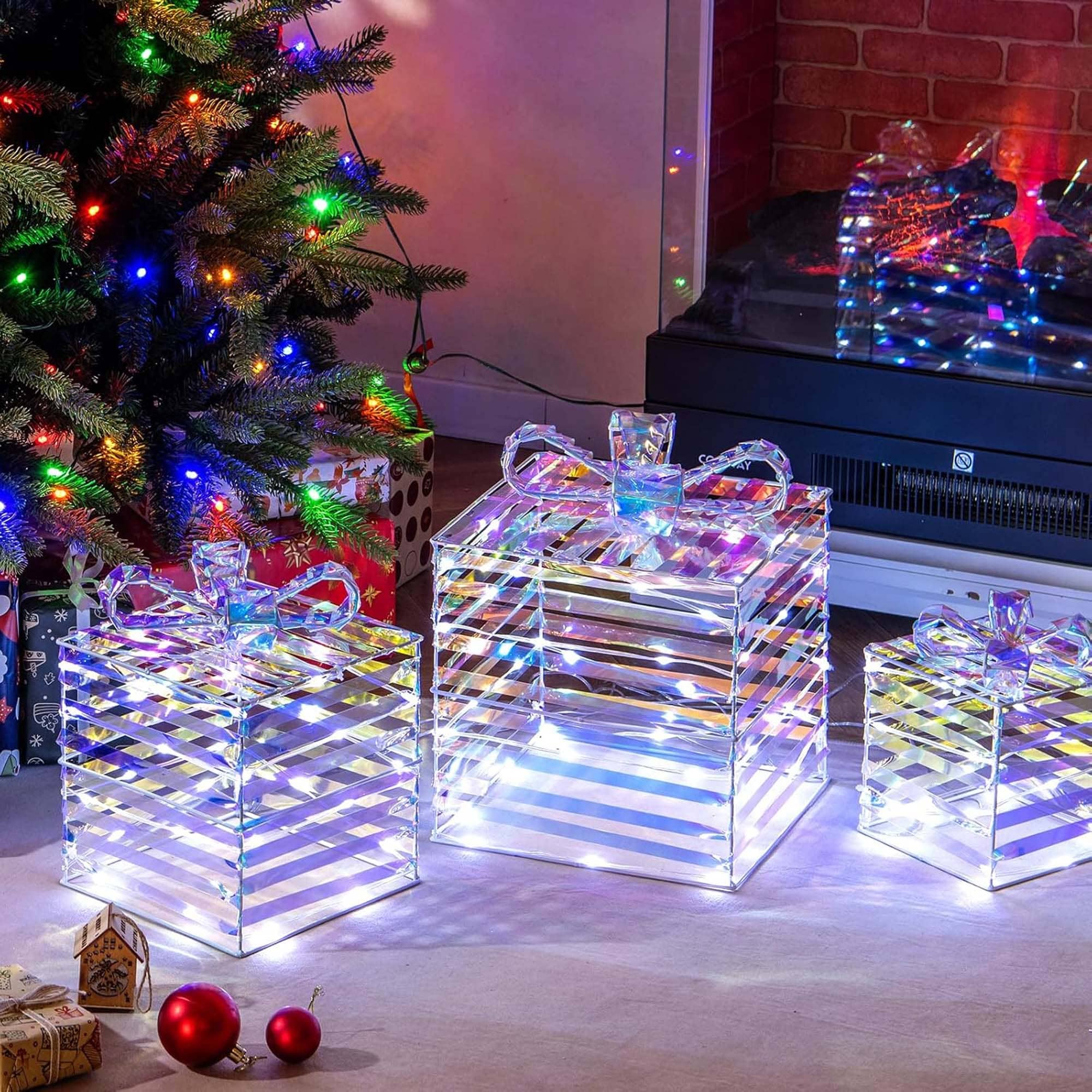 Lighted Christmas Gift Boxes 8 Modes Outdoor Christmas Decoration Lights For Home Yard Decor From Cong09, $36.74