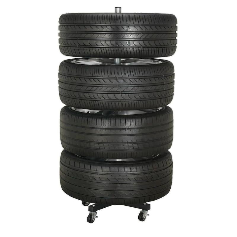 GarageMate Tire Stand with Wheels 220 lb. Capacity (Fits 13"-17" Rims)