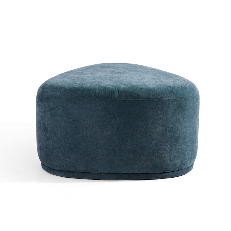 Bonnie 26"/43" W Chenille Small/ Oversized Triangular Cheese Ottoman