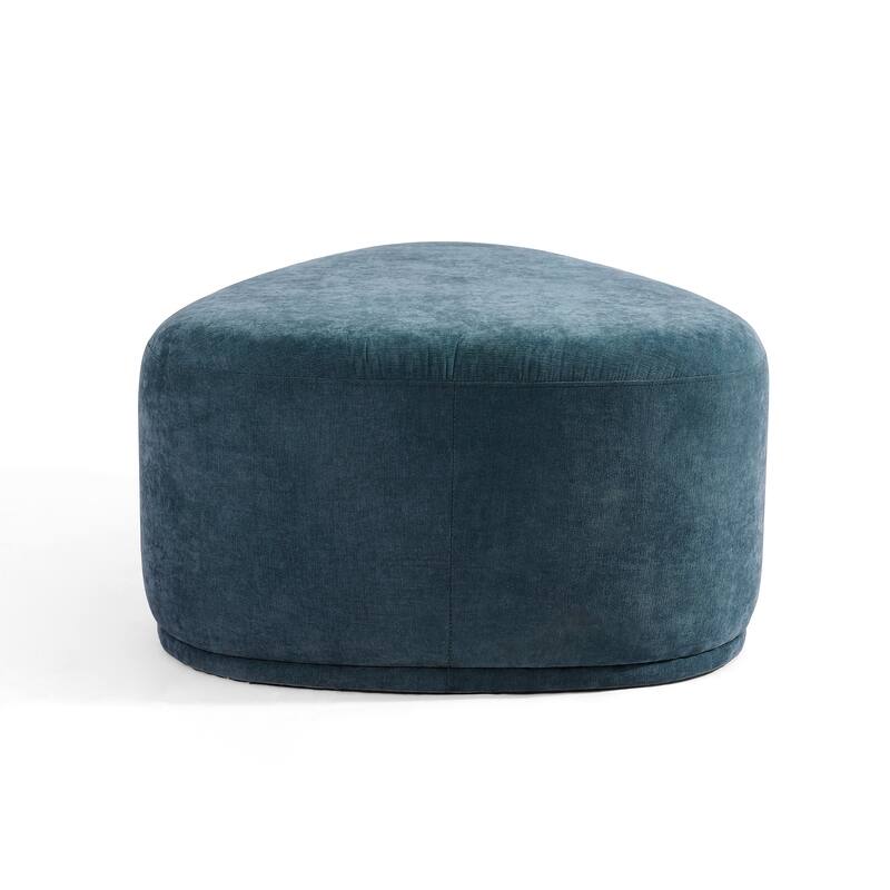 Leon 43" W Modern Oversized Chenille Triangular Cheese Ottoman