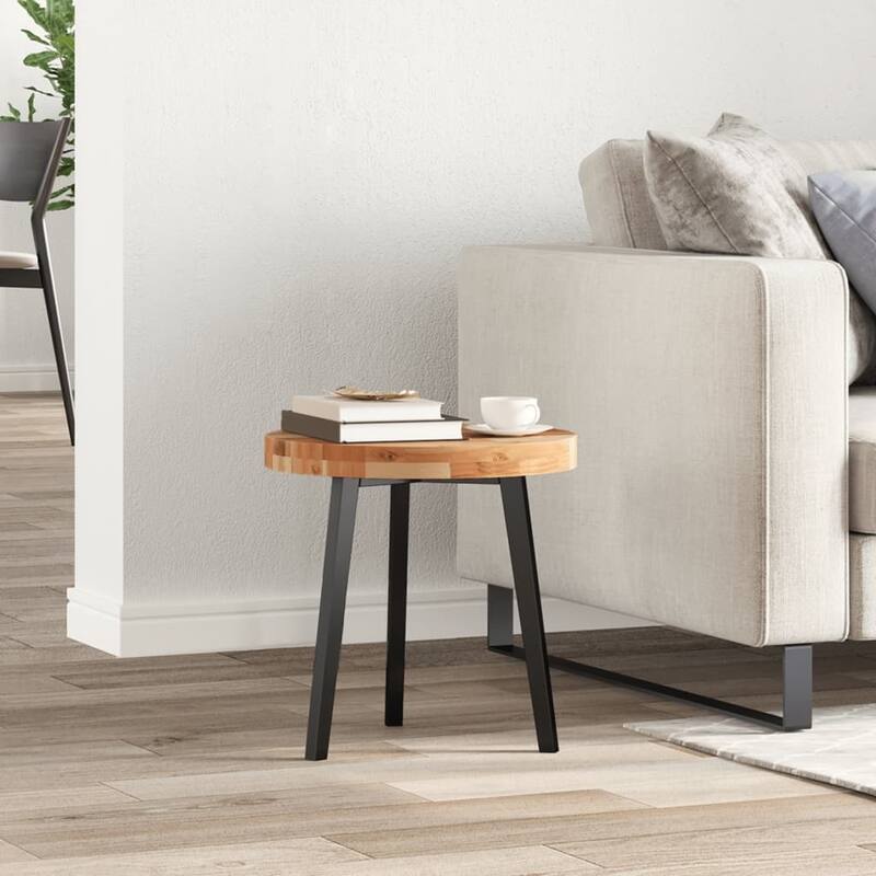 vidaXL Table Top Natural Wood Solid Acacia Wood Ø15.7 x 1.6 in Durable - Ø15.7 x 1.6 in