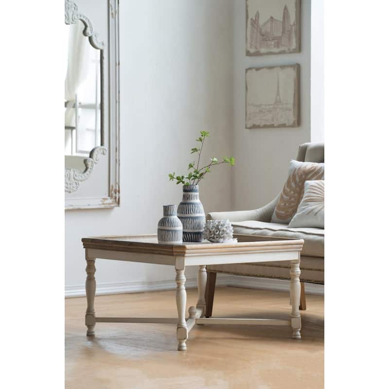 Square Tray Wooden Coffee Table - 33"
