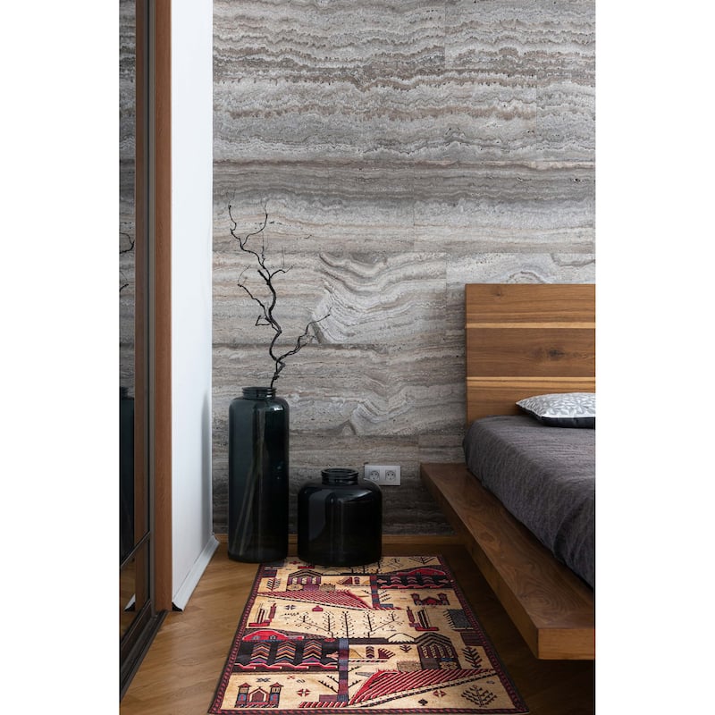 Teimani Tan Rug 2'10" x 4'8" - 2'10 x 4'8