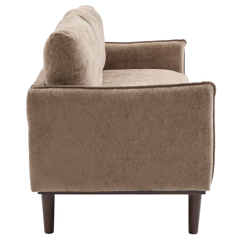 Roomfitters Modern Chenille Loveseat Sofa with Stitched Armrests, 2-Seater Couch