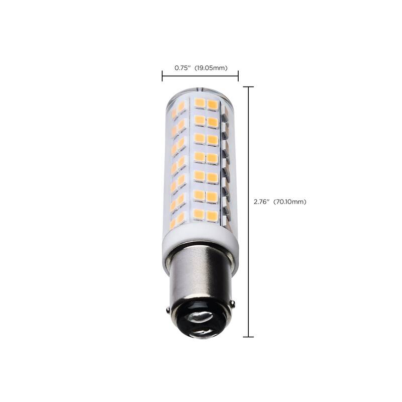 6.5 Watt T6 LED Clear Finish DC Base 3000K 120 Volt