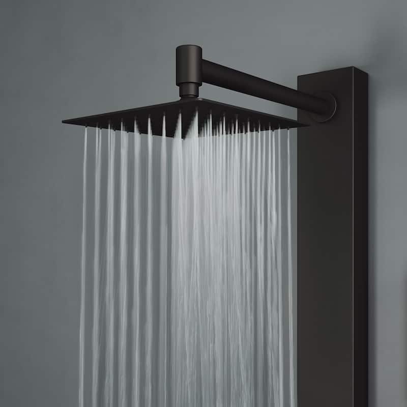 VIGO Orchid 39" H x 4" W 2-Jet Retro Shower Panel with Square Shower Head