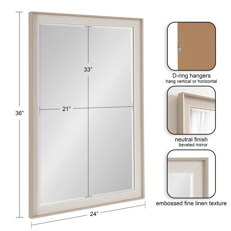 Kate and Laurel Kobert Rectangle Wall Mirror