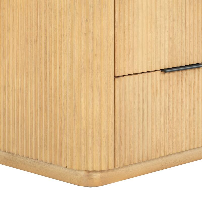 SAFAVIEH Couture Barrymore Reeded Wood 2-Drawer Nightstand