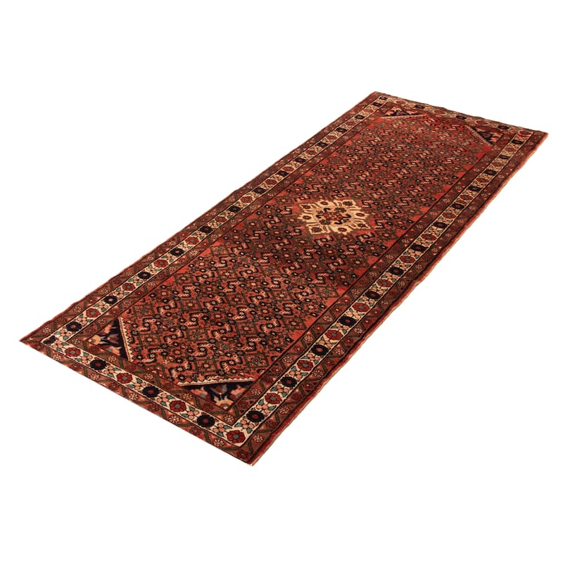 ECARPETGALLERY Hand-knotted Andelz Copper Wool Rug - 3'8 x 9'8