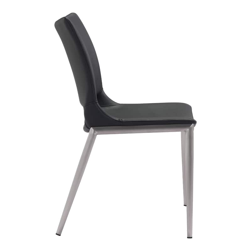 Ace Dining Chair Black & Silver
