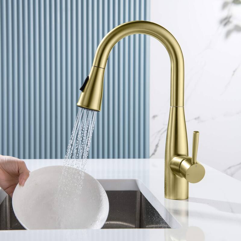 Bari Single Handle Pull Down Kitchen & Bar Sink Faucet