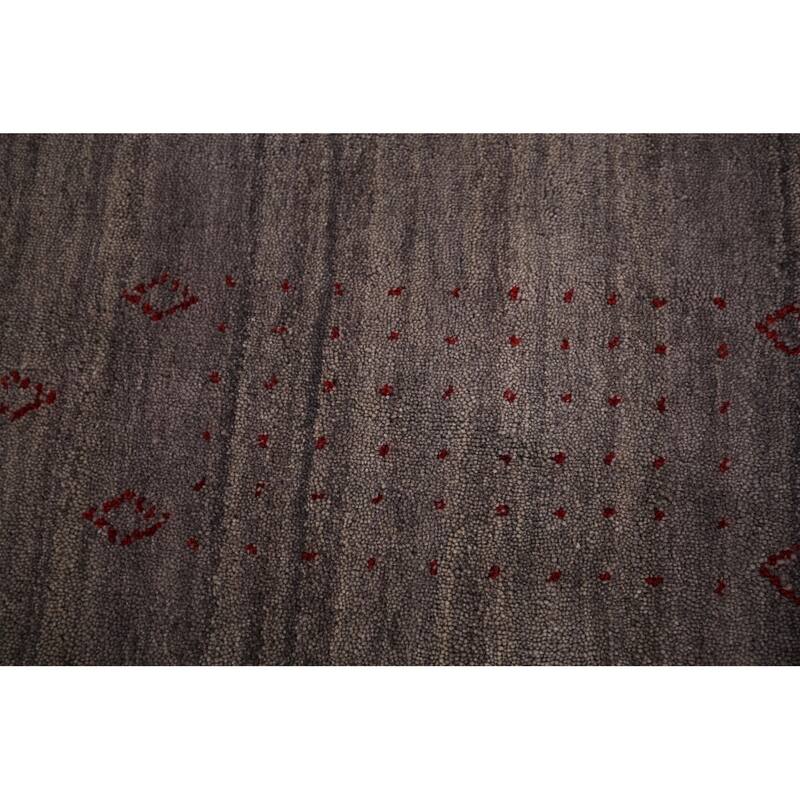 Gabbeh Indian Area Rug Handmade Wool Carpet - 5'2"x 7'10"