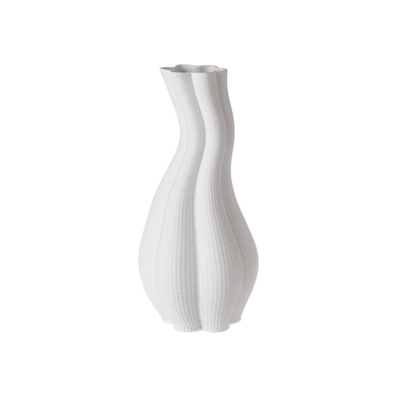 Ceramic Standing Bud Vase - 13" - White