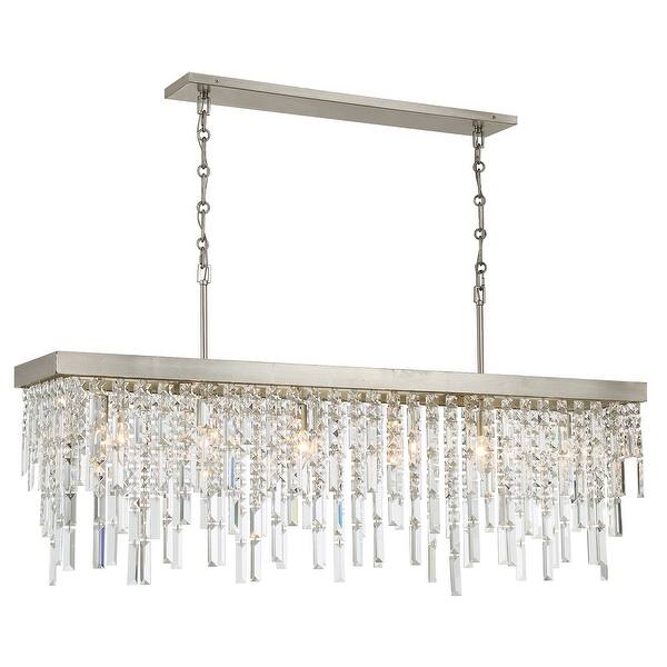 slide 2 of 5, Winfield 6 Light Antique Silver Linear Chandelier