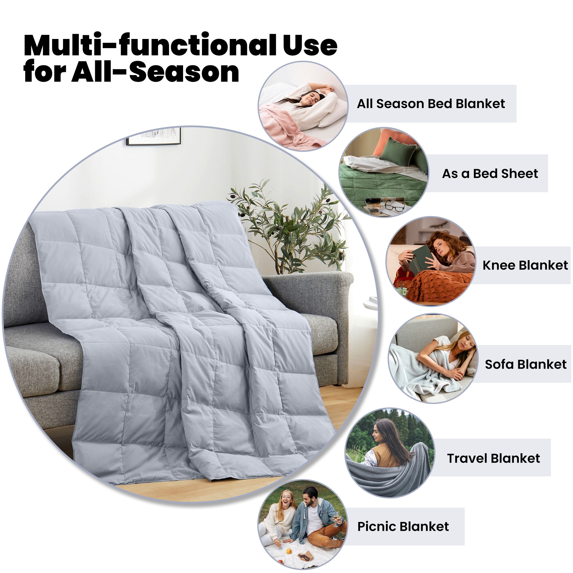 Indoor top outdoor blanket