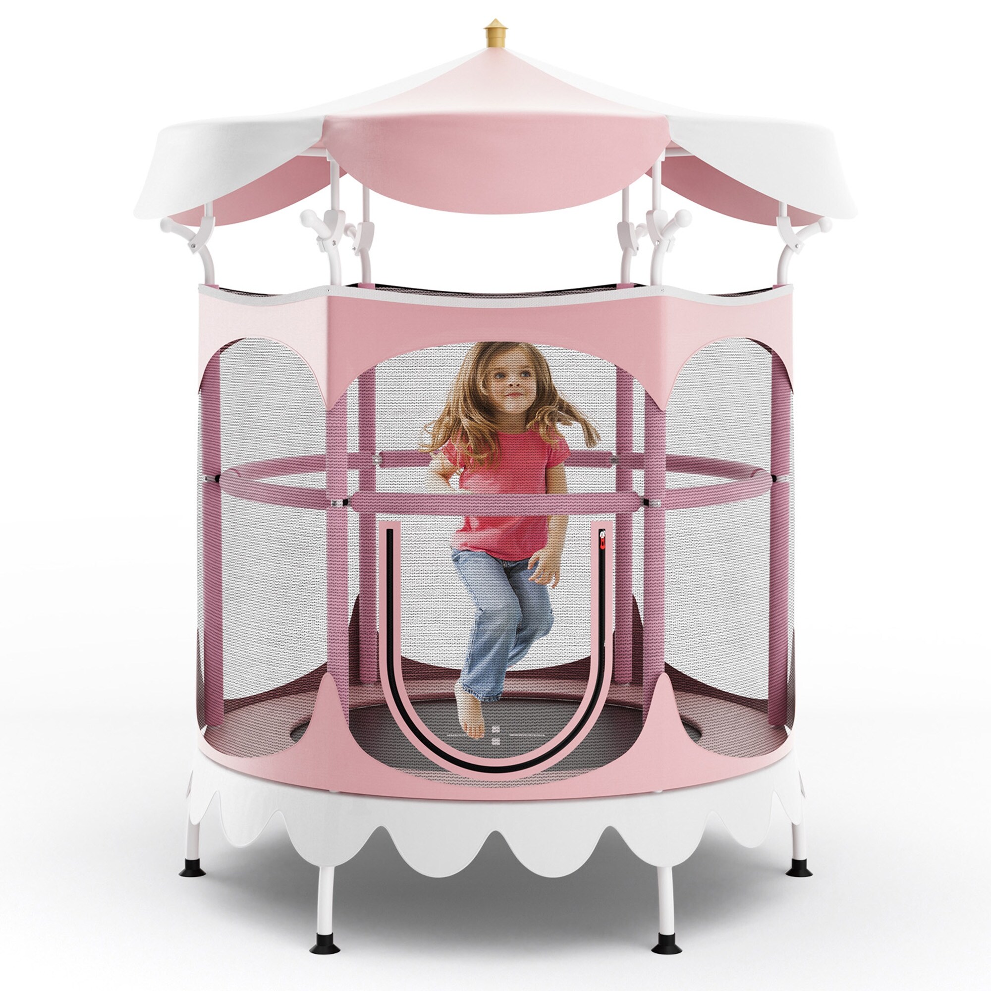 Pink baby trampoline best sale