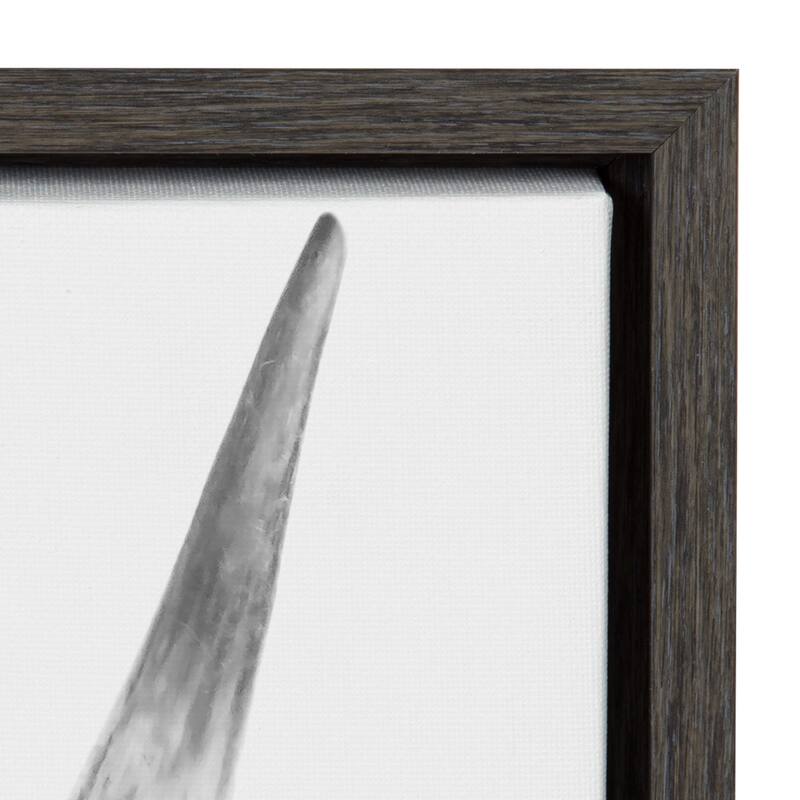 Kate and Laurel Sylvie Highland Cow Framed Canvas By Amy Peterson