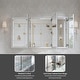 preview thumbnail 33 of 53, 56''/64''W X 30''H Recessed Or Surface Wall Mount Bathroom Medicine Cabinet With Adjustable Glass Shelves