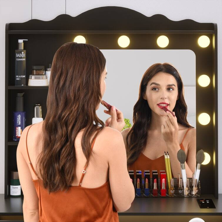 Makeup Vanity with 3 Lighting Colors