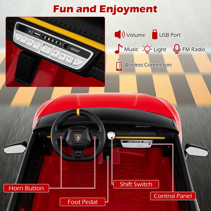 24V Battery Powered Ride-On Toy Car for Kids 3-8 with Parental Remote and Adjustable Speed - 54" x 31.5" x 19.5" (L x W x H)