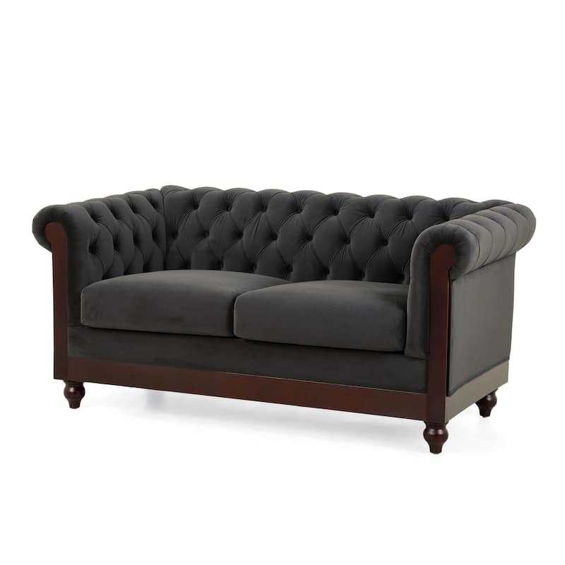 Chesterfield Velvet Loveseat Sofa