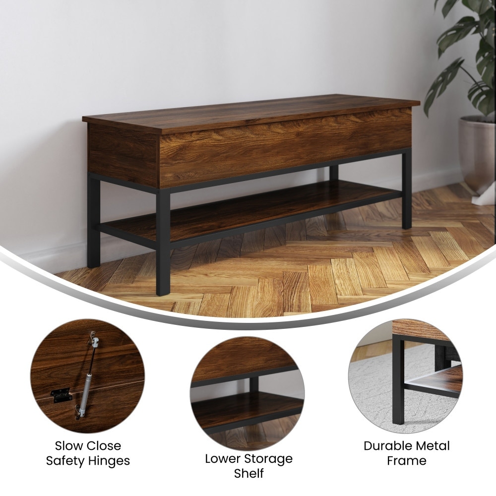 Modern Farmhouse Entryway Storage Bench with Lower Shelf Storage On Sale Bed Bath Beyond 39006213